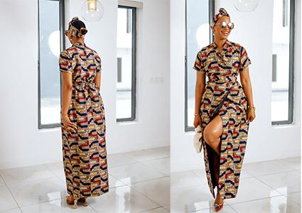 brown straight dress